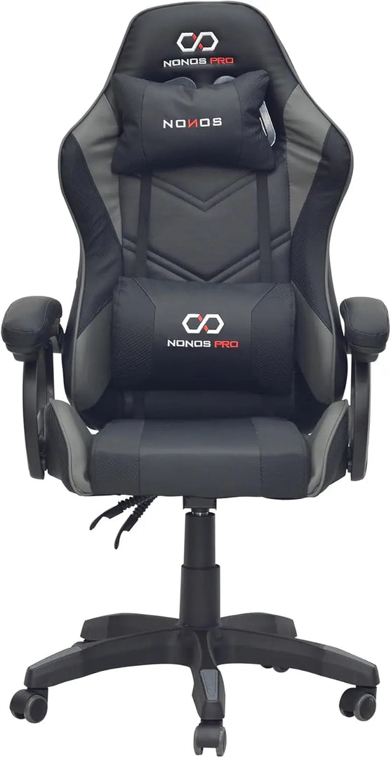 Modern design Gaming chair MH-FR44-Grey-blk It has HeadRest and Arm rest material Pu leather - Grey,Black-GCC Home Center