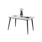 Load image into Gallery viewer, Modern Dining Table with Tempered Glass Top and Sturdy Steel Frame - 140x80x75 cm, Grey-GCC Home Center