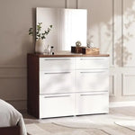 Load image into Gallery viewer, Modern Dresser with Mirror – Walnut Finish