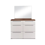 Load image into Gallery viewer, Modern Dresser with Mirror – Walnut Finish
