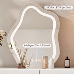 Load image into Gallery viewer, Modern Dressing Table in Rounded Edges Design, White Vanity Table with Mirror.-GCC Home Center