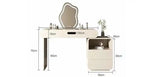Load image into Gallery viewer, Modern Dressing Table in Rounded Edges Design, White Vanity Table with Mirror.-GCC Home Center