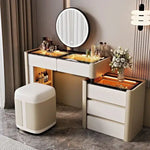 Load image into Gallery viewer, Modern Dressing Table with Built-In Lighting for Bedroom or Beauty Room-GCC Home Center