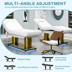 Load image into Gallery viewer, Modern Electric Salon furniture pu leather facial beauty Spa Treatment massage table electric lash bed curved with gold base
