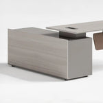 Load image into Gallery viewer, Modern Executive Office Table, Office Desk With Metal Frames And Legs - Matt White-GCC Home Center