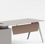 Load image into Gallery viewer, Modern Executive Office Table, Office Desk With Metal Frames And Legs - Matt White-GCC Home Center