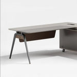 Load image into Gallery viewer, Modern Executive Office Table, Office Desk With Metal Legs - Matt White-GCC Home Center
