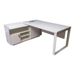 Load image into Gallery viewer, Modern Executive Office Table For Workspace Organized - Matt White-GCC Home Center