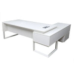 Load image into Gallery viewer, Modern Executive Office Table With Metal Frames And Legs - White-GCC Home Center