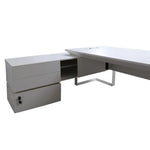 Load image into Gallery viewer, Modern Executive Office Table With Metal Frames And Legs - White-GCC Home Center