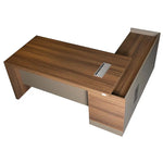 Load image into Gallery viewer, Modern Executive Office Table With Smart Wire Management - Brown &amp; Grey-GCC Home Center