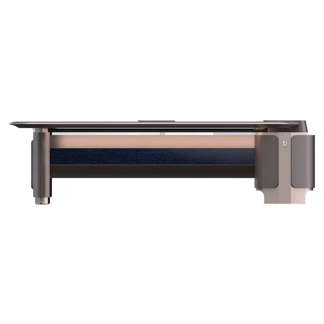 Modern Executive Office Table With Storage, Office Desk - Grey-GCC Home Center