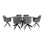 Load image into Gallery viewer, Modern Florence 6-Seater Dining Set - Grey
