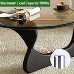 Load image into Gallery viewer, Modern Glass Coffee Table (Black Glass Top &amp; Wood Base)