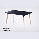 Load image into Gallery viewer, Modern Glossy Dining Table With Solid Wood Legs