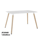 Load image into Gallery viewer, Modern Glossy Dining Table With Solid Wood Legs