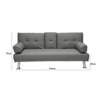 Load image into Gallery viewer, Modern Heavy Duty 3 Seater Leather Sofa bed With Arm Rest-GCC Home Center