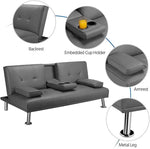 Load image into Gallery viewer, Modern Heavy Duty 3 Seater Leather Sofa bed With Arm Rest-GCC Home Center