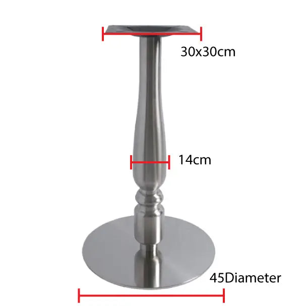 Arabian Mall Modern Heavy-Duty Black Stainless Steel Table Base for Indoor & Outdoor Use