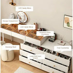 Load image into Gallery viewer, Modern High Definition Large Bedroom Dressing Table with LED Mirror and Storage-GCC Home Center