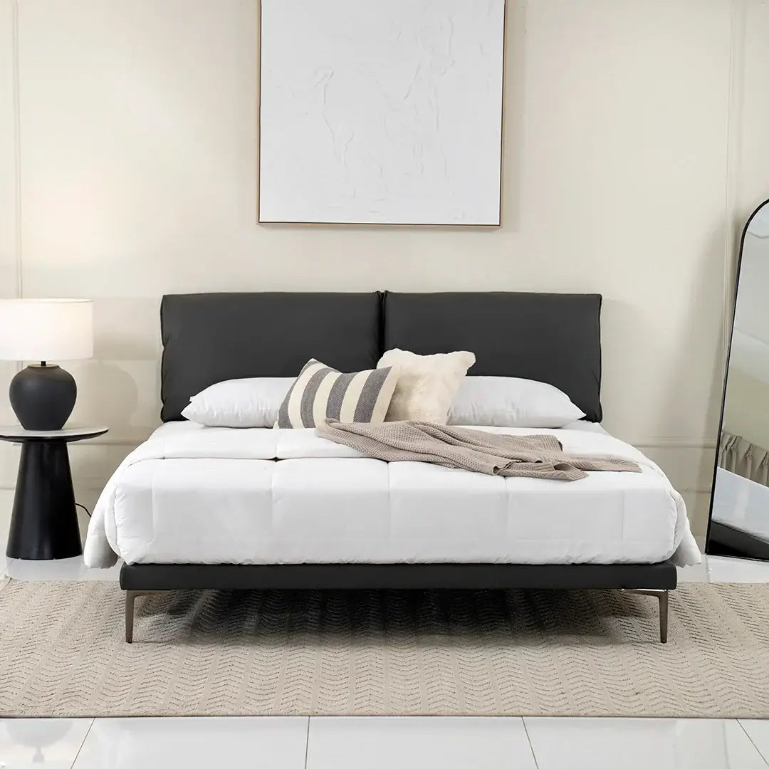Modern King Size Bed with Mattress – 180×200 cm