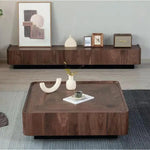 Load image into Gallery viewer, Jilphar Furniture Modern Living Room Furniture Square Coffee Table with Walnut Bark Wood Frame JP4056-GCC Home Center
