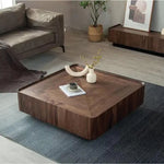 Load image into Gallery viewer, Jilphar Furniture Modern Living Room Furniture Square Coffee Table with Walnut Bark Wood Frame JP4056-GCC Home Center