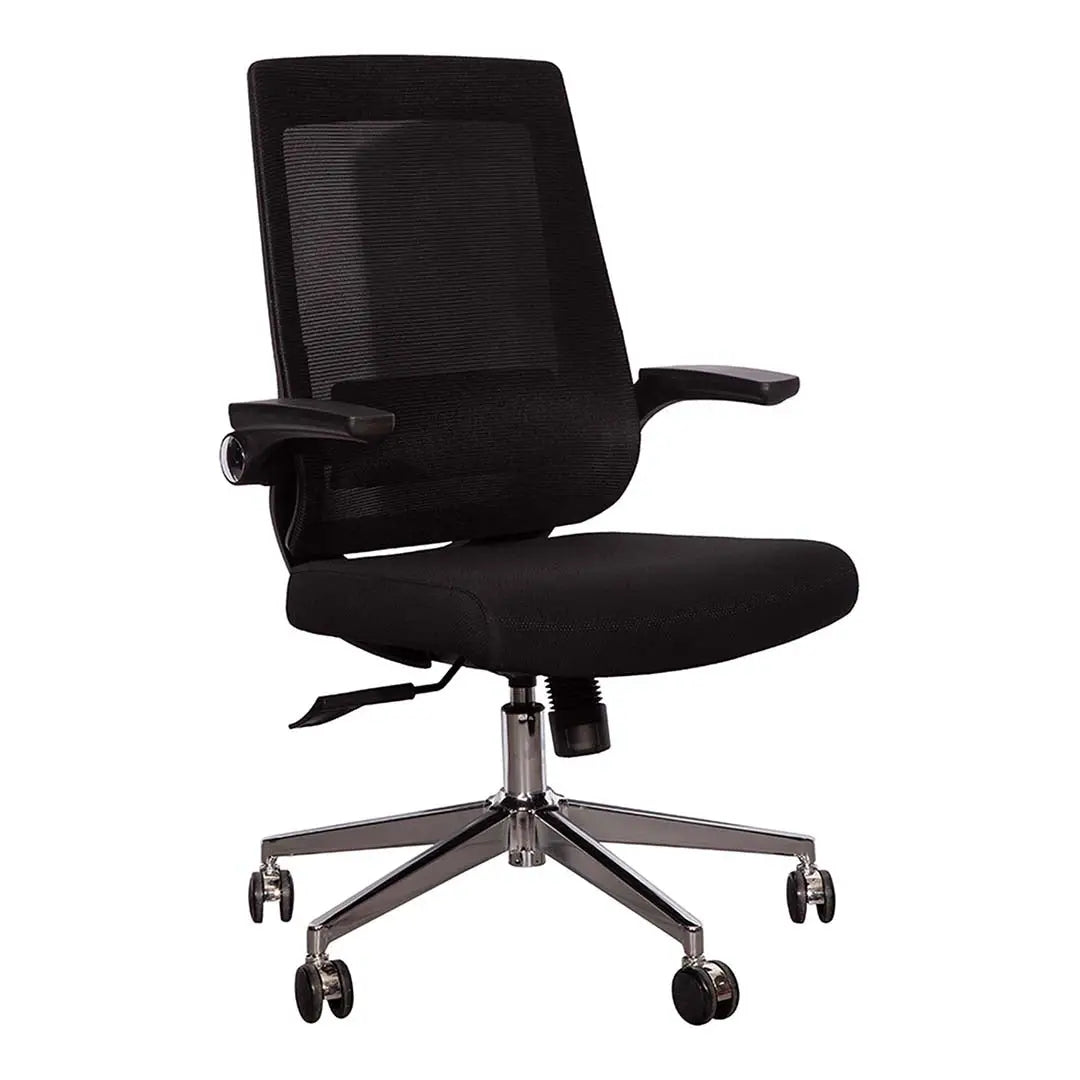 Modern Low Back Office Chair With Adjustable Armrests-GCC Home Center