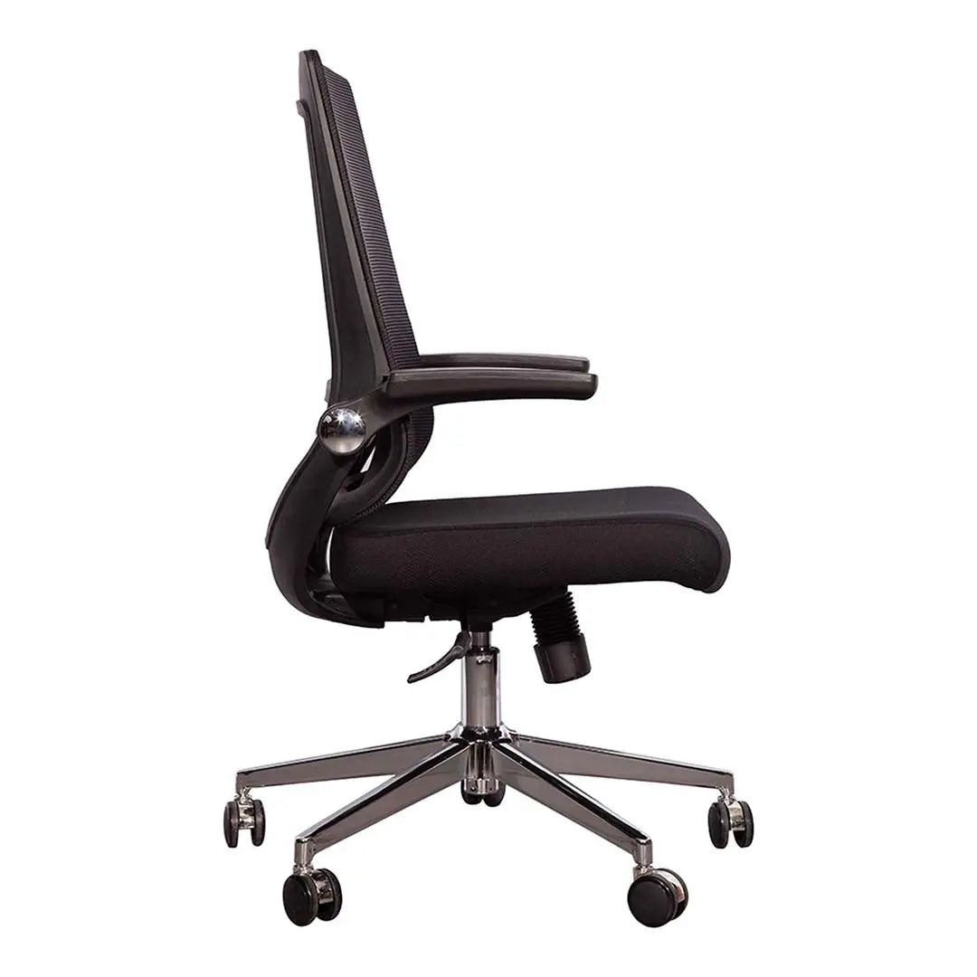 Modern Low Back Office Chair With Adjustable Armrests-GCC Home Center