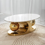 Load image into Gallery viewer, Modern Luxury Coffee Table – White &amp; Gold