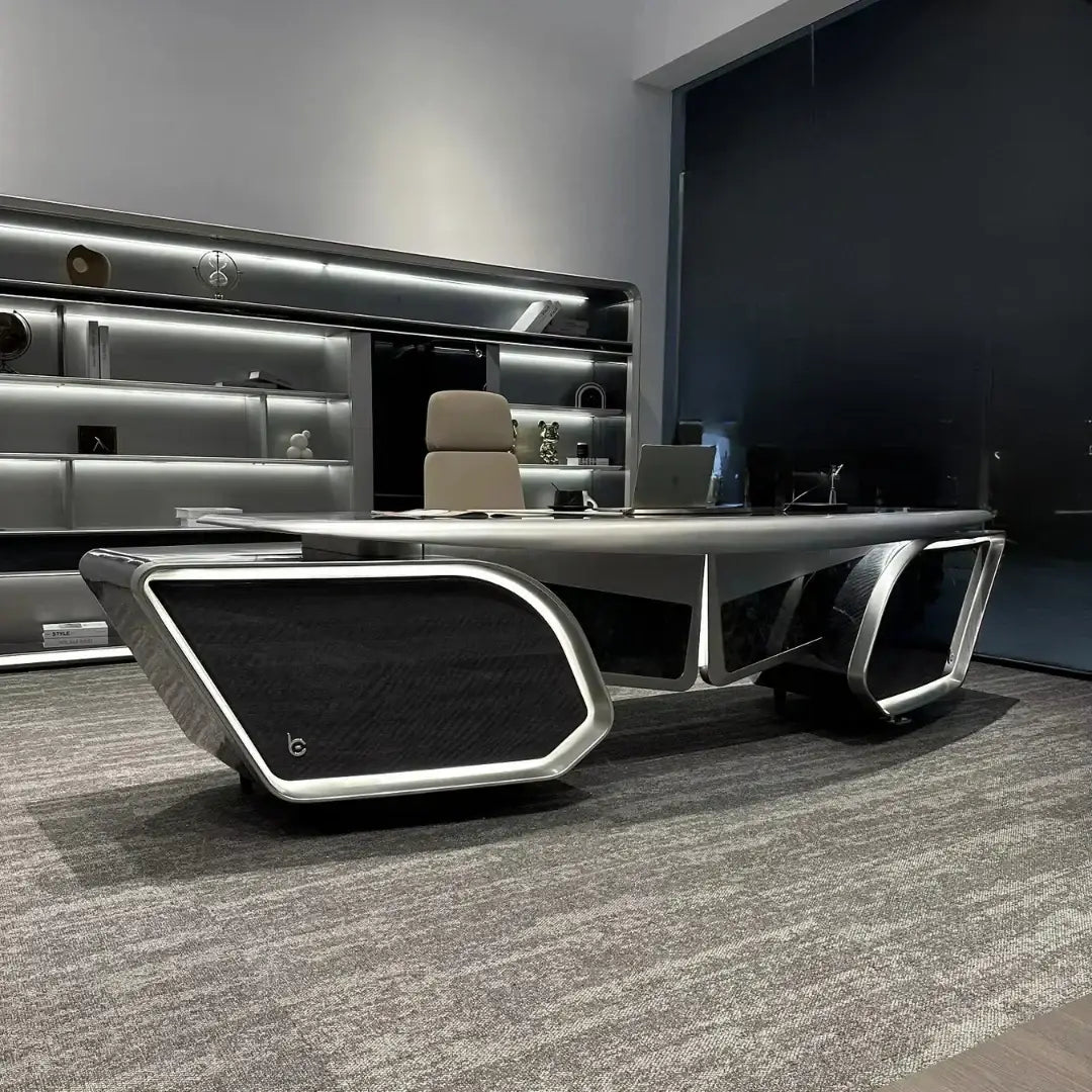 Modern Luxury Executive Desk – High-End Aircraft-Modeling CEO Table (260 × 100 cm)