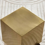 Load image into Gallery viewer, Modern Metal Accent Table Square – Gold &amp; Beige