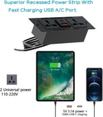 Load image into Gallery viewer, Mahmayi Modern MP1 120x60 Study Writing Table with BS01 Super Recessed Power Strip Desktop Socket Board, Modern Executive Desk for Adults, Home Offices, Schools, Laptop, Computer Workstation - WHITE