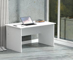 Load image into Gallery viewer, Mahmayi Modern MP1 120x60 Study Writing Table with BS01 Super Recessed Power Strip Desktop Socket Board, Modern Executive Desk for Adults, Home Offices, Schools, Laptop, Computer Workstation - WHITE