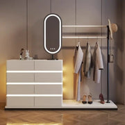 Modern Multi-Functional Dressing Table Chest Drawers, Clothes Hanger and Mirror-GCC Home Center