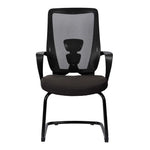 Load image into Gallery viewer, Modern Office Visitor Chair With Metal Legs - Black-GCC Home Center