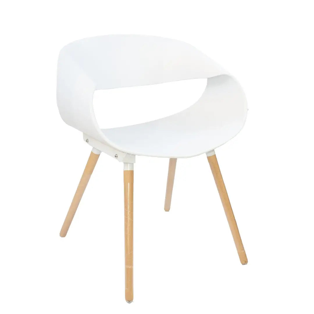 Jilphar Furniture Modern PP Dining Chair with Wooden Legs JP1037-GCC Home Center