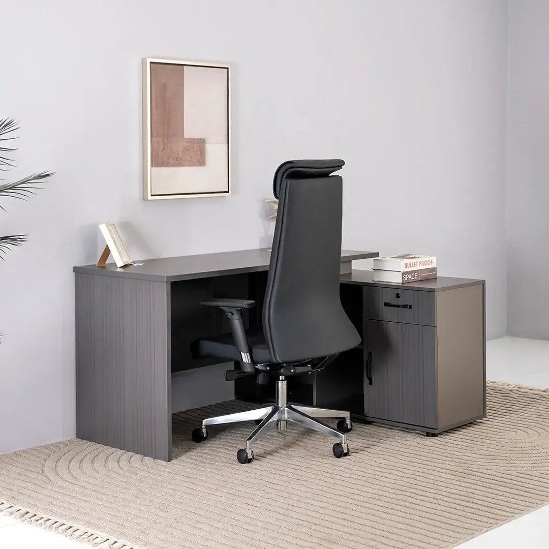 Modern Premium quality Office Table - Dark Oak