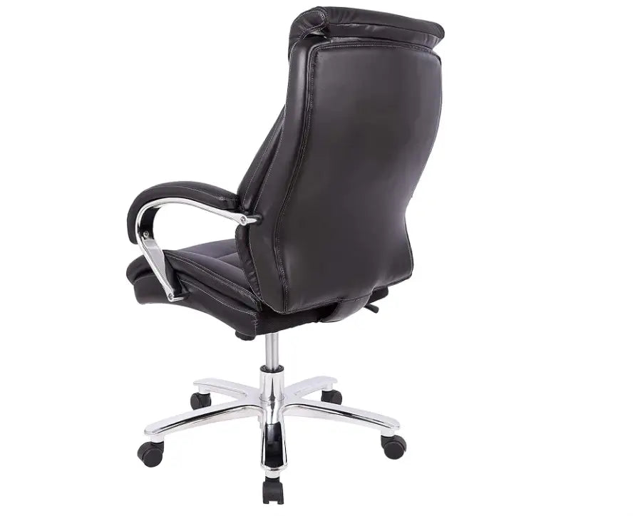 Modern PU Leather Ergonomic Executive High Back Chair - Black-GCC Home Center