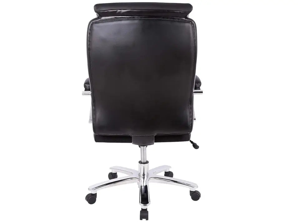 Modern PU Leather Ergonomic Executive High Back Chair - Black-GCC Home Center