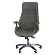 Modern PU Leather High Back Office Chair With Height Adjustable And PU Arm Rest-GCC Home Center