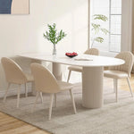 Load image into Gallery viewer, Kutis Modern Round Corner Kitchen Dining Table,Heavy Duty Slate Sturdy Indoor Table, Small Space Kitchen Furniture for Bar Living Room Office Leisure Coffee Table (120 x 60 x 75 CM).