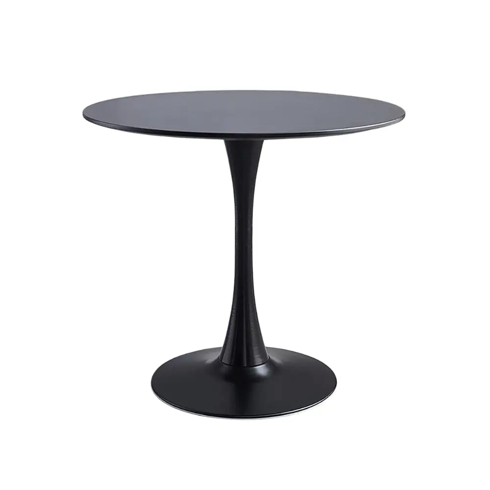 Modern Round Kitchen Dining Table - 23.6" MDF Top with Sturdy Metal Base, Ideal for Small Spaces-GCC Home Center