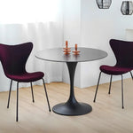Load image into Gallery viewer, Modern Round Kitchen Dining Table - 23.6" MDF Top with Sturdy Metal Base, Ideal for Small Spaces-GCC Home Center