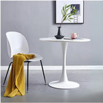 Load image into Gallery viewer, Modern Round Kitchen Dining Table with Sturdy Metal Base &amp; MDF Top - Ideal for Small Spaces, Easy Assembly-GCC Home Center