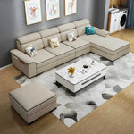 Load image into Gallery viewer, Modern Sectional Sofa - Soft Leather, Three-Seater, Customizable Design for Home &amp; Office Spaces-GCC Home Center