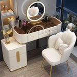 Load image into Gallery viewer, Modern Solid Wood Makeup Vanity Table Set with Smart Mirror and LED Lighting-GCC Home Center