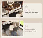 Load image into Gallery viewer, Modern Solid Wood Makeup Vanity Table Set with Smart Mirror and LED Lighting-GCC Home Center