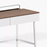 Load image into Gallery viewer, Modern Study Desk with 2 Drawers &amp; Socket Tray – Melamine Finish