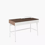 Load image into Gallery viewer, Modern Study Desk with 2 Drawers &amp; Socket Tray – Melamine Finish